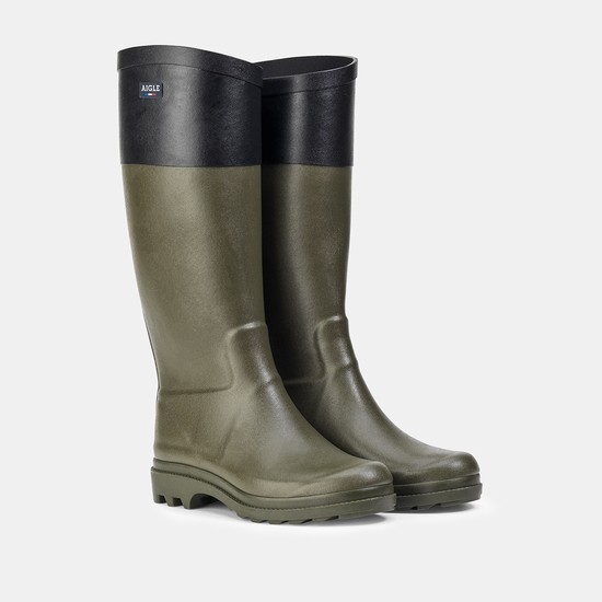 Aigle Grip-sole Rain Boots Women Olive ZA-97560